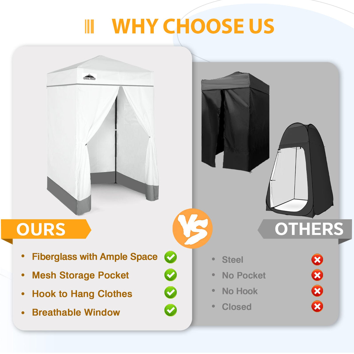 Flex Ultra Compact 4x4 Pop Up Changing Room Canopy - Eagle Peak Custom Canopy Tent