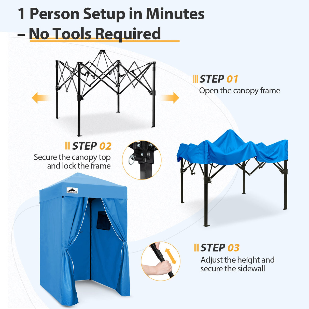 Flex Ultra Compact 4x4 Pop Up Changing Room Canopy - Eagle Peak Custom Canopy Tent