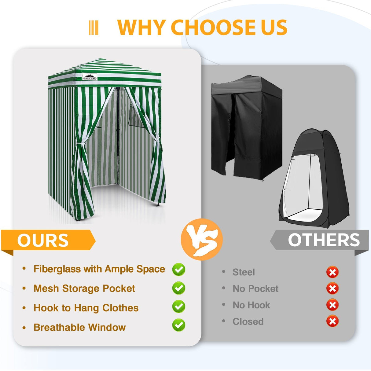 Flex Ultra Compact 4x4 Pop Up Changing Room Canopy - Eagle Peak Custom Canopy Tent