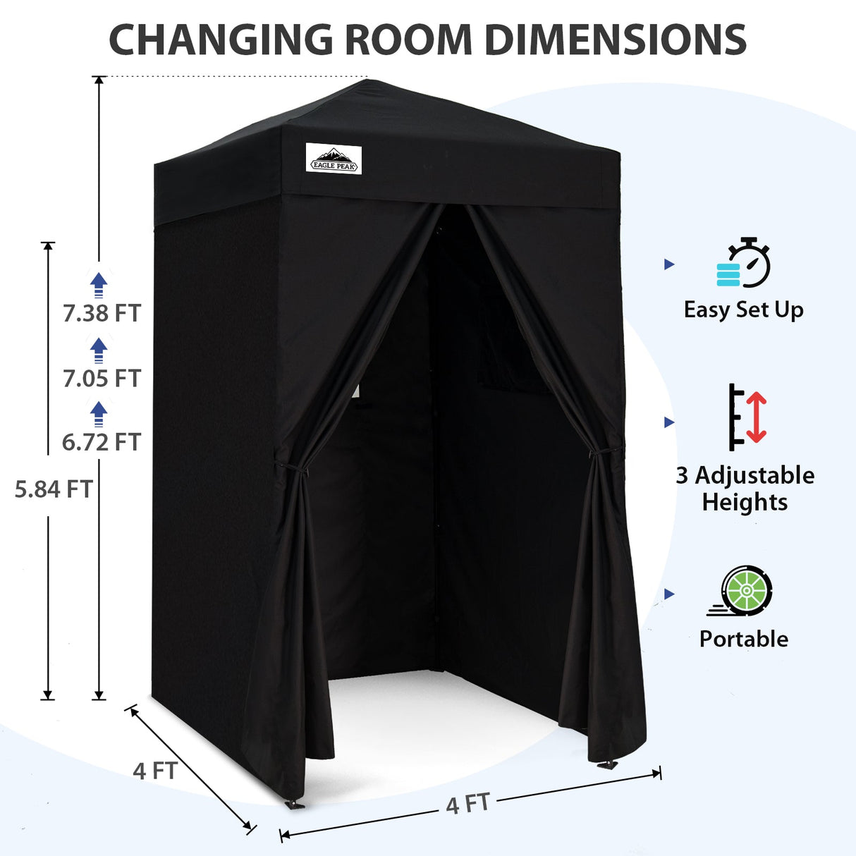 Flex Ultra Compact 4x4 Pop Up Changing Room Canopy - Eagle Peak®