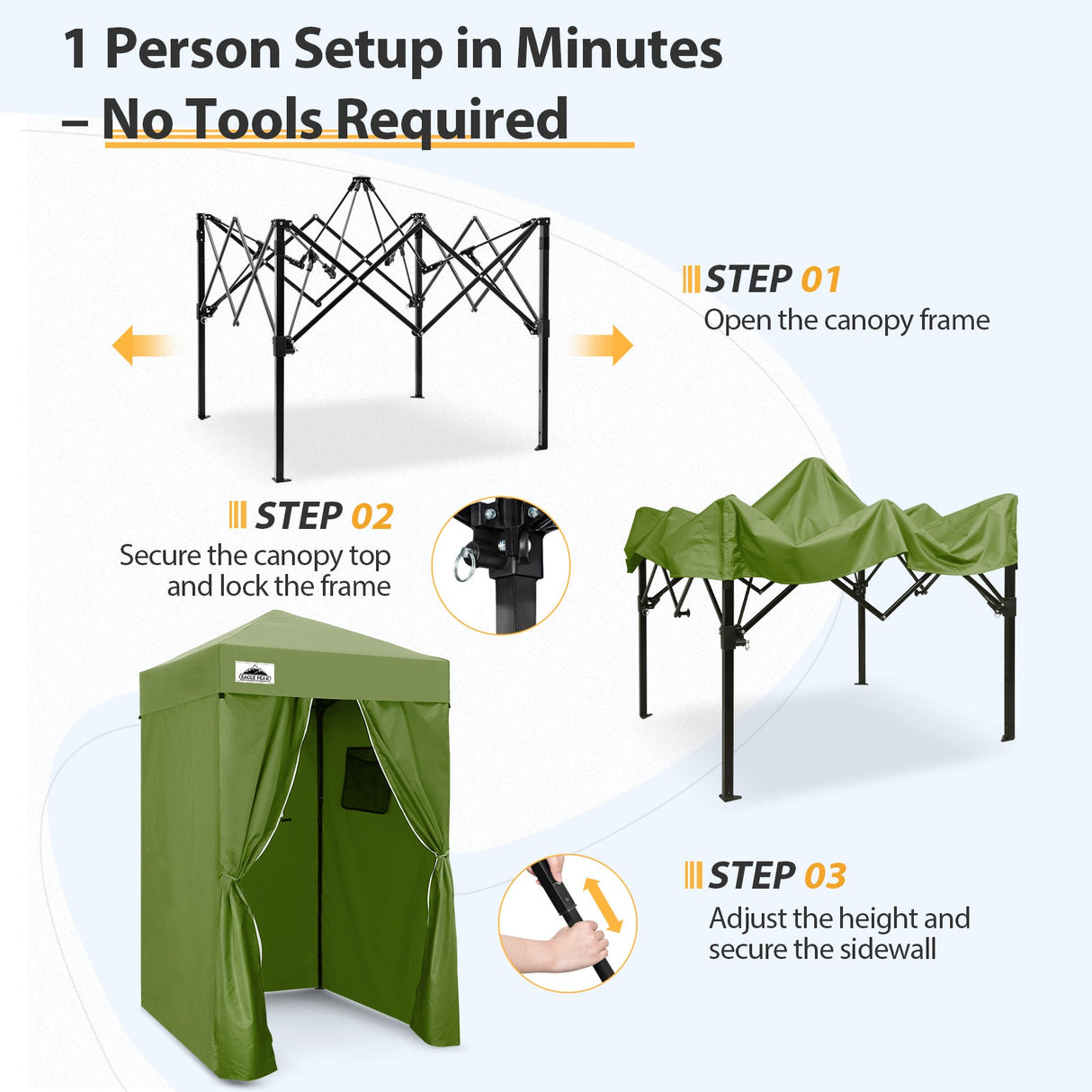 Flex Ultra Compact 4x4 Pop Up Changing Room Canopy - Eagle Peak Custom Canopy Tent