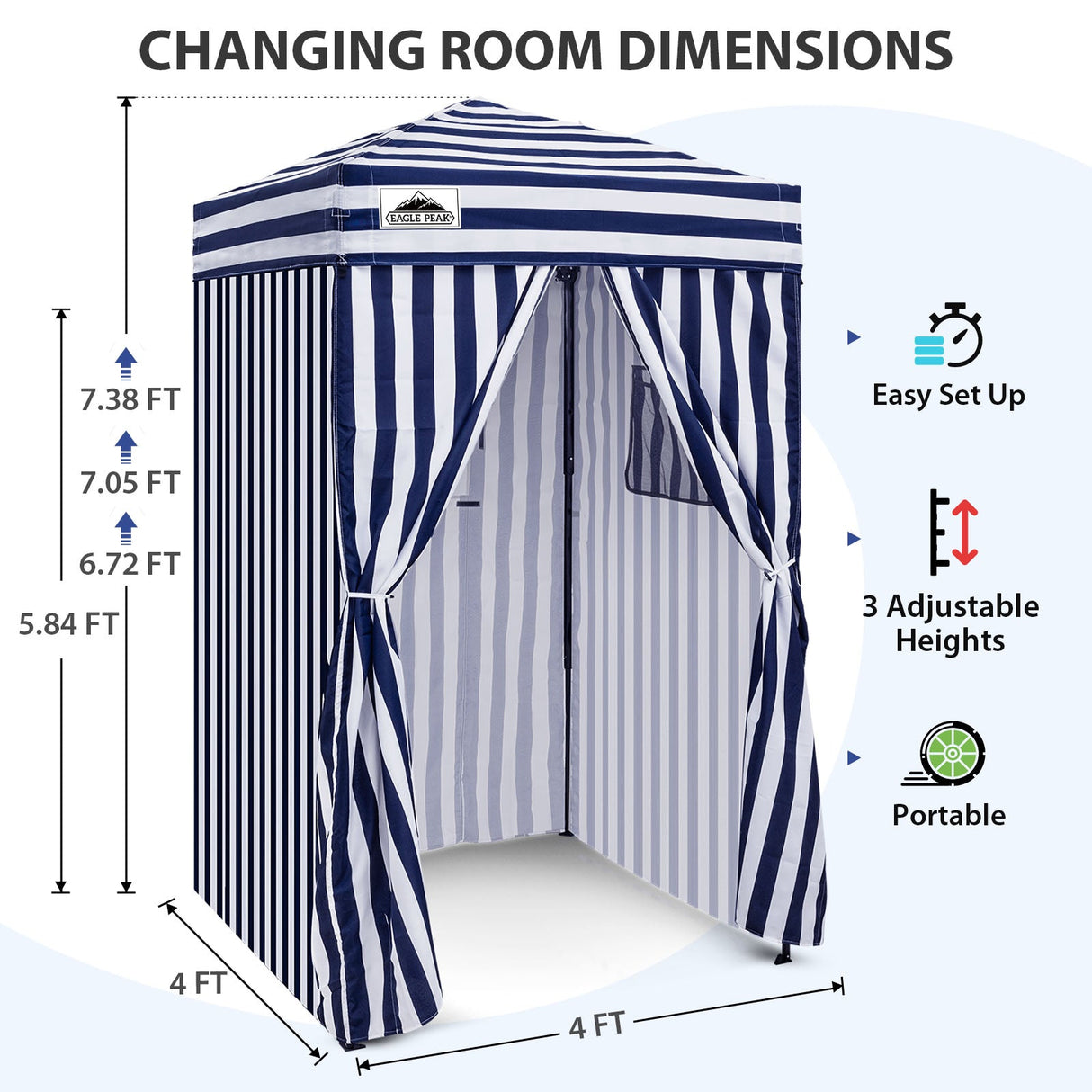 Flex Ultra Compact 4x4 Pop Up Changing Room Canopy - Eagle Peak®