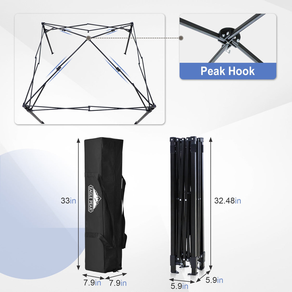 Flex Ultra Compact 5x5 Pop - up Canopy - Eagle Peak Custom Canopy Tent