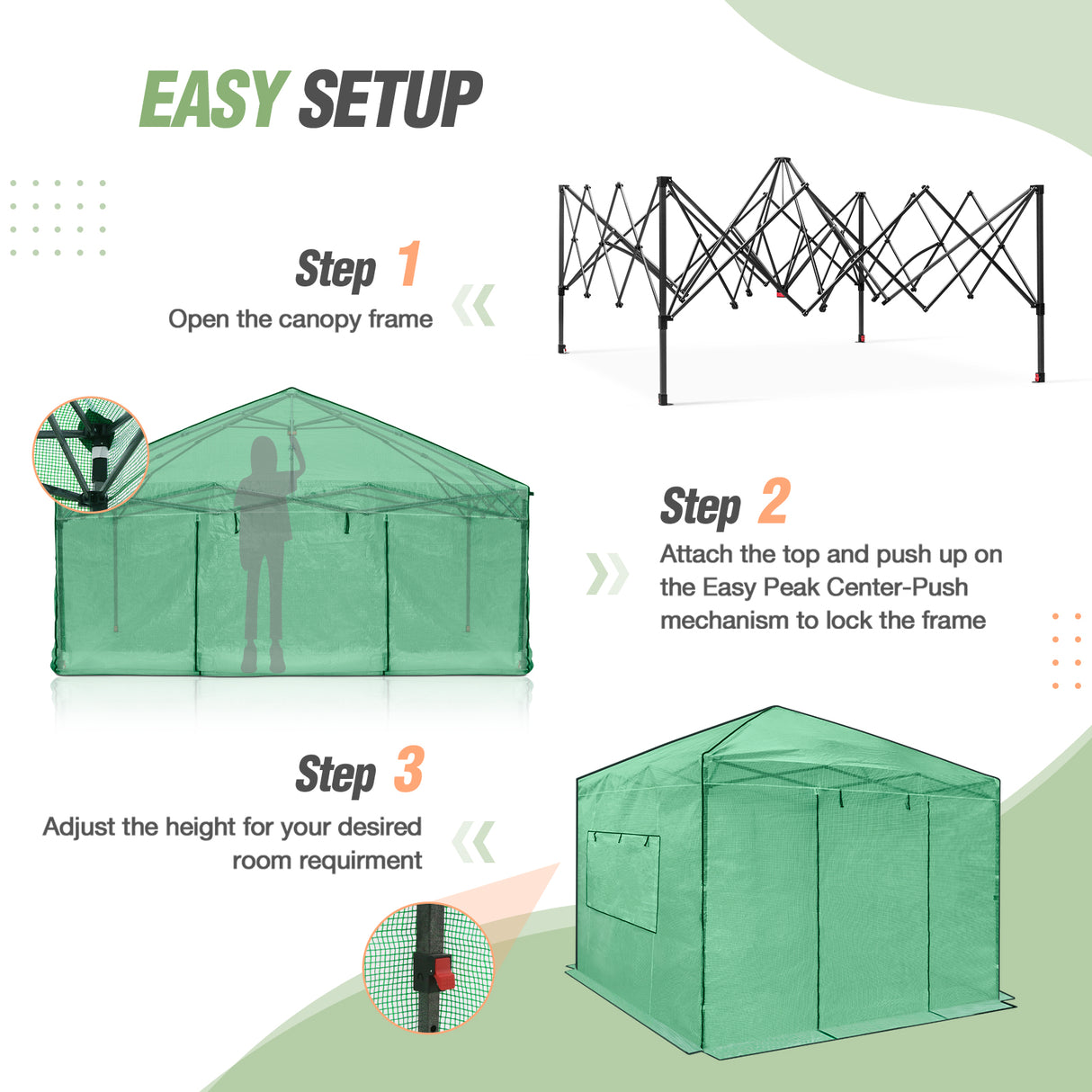 10x10 Walk In Pop Up Greenhouse