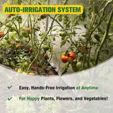 EAGLE PEAK 131 ft Automatic Drip Irrigation Kits DIY, 1/4" Distribution Tubing Hose Adjustable Nozzle for Lawn, Greenhouse, Raised Bed, Patio