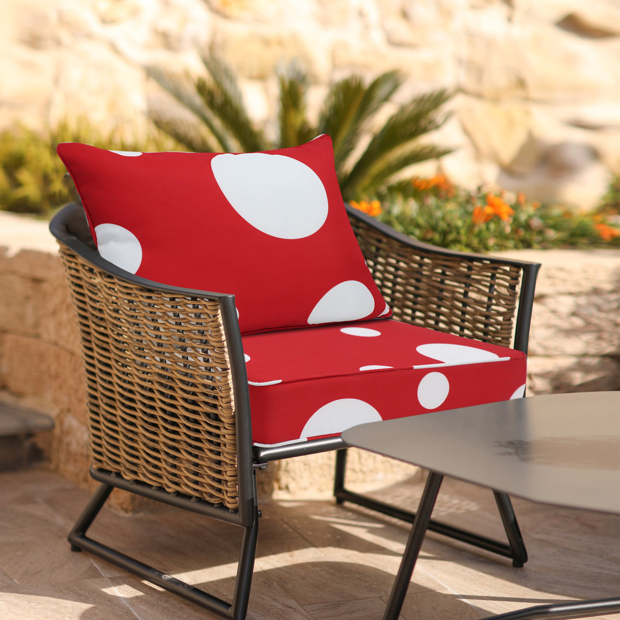 Outdoor Deep Seat Patio Seat Cushion Set, 25x25x5 inch, 2-Piece Back Chair Cushion