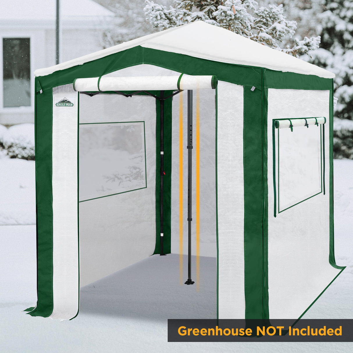 Greenhouse Center Support Pole with Ground Stakes - Eagle Peak Custom Canopy Tent