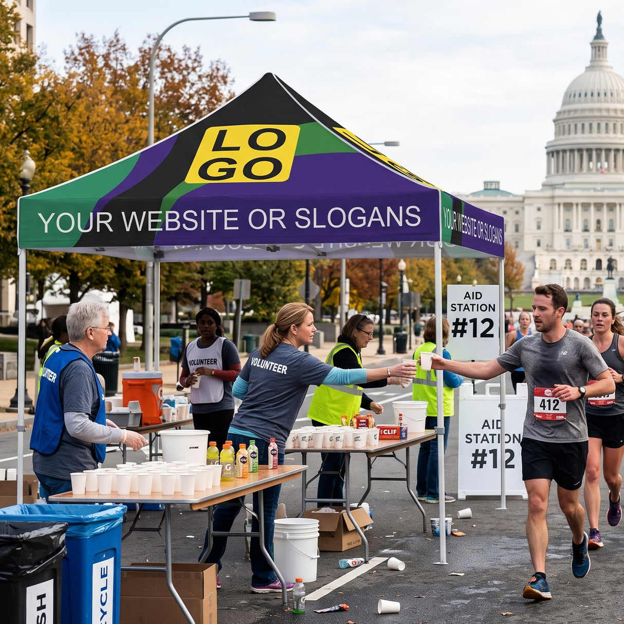 Heavy-Duty Canopy Tent with Your Logo and Custom Design 10x10 ft, CLICK TO CONFIGURE - Package Prices Start at $579.99 - Eagle Peak®