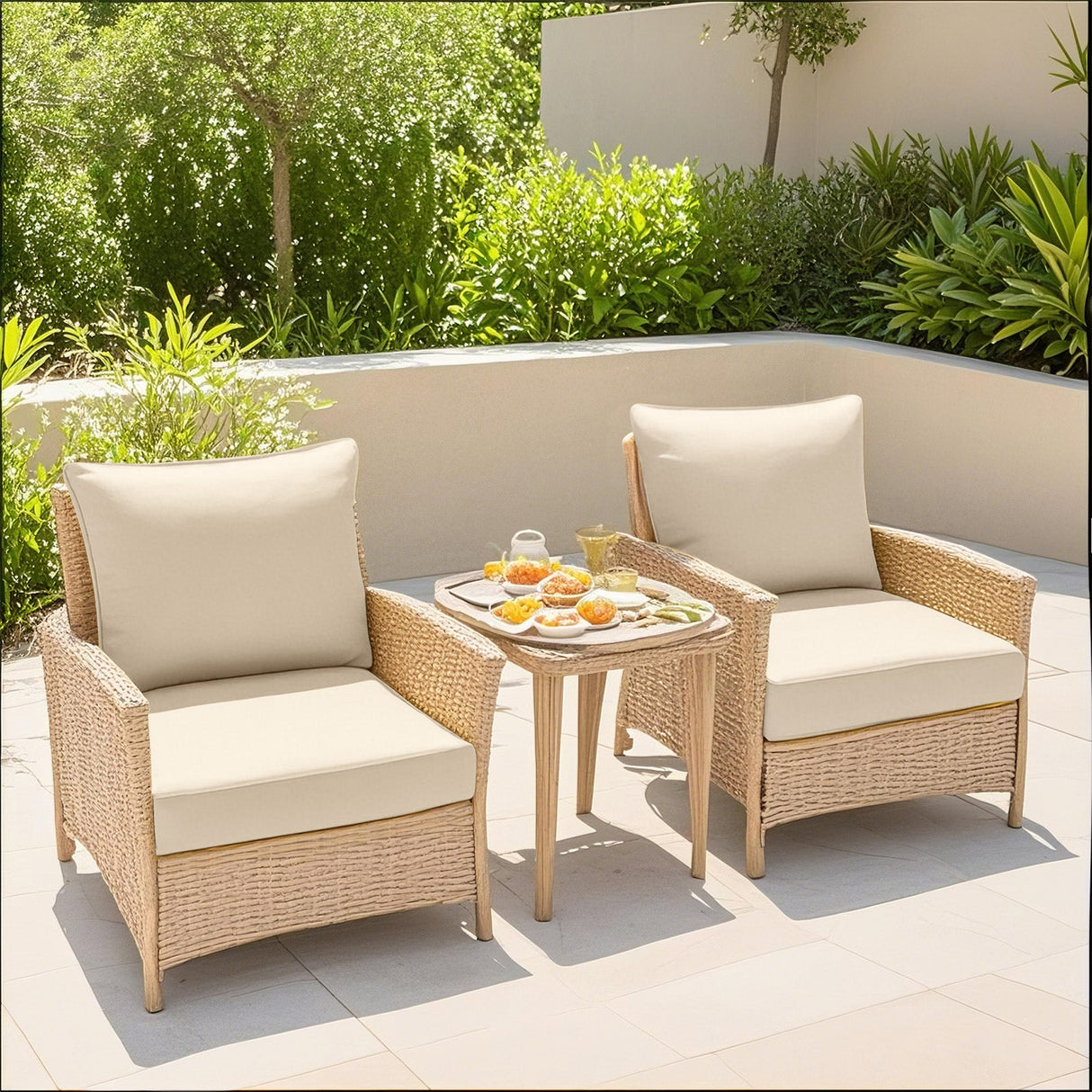 Outdoor Deep Seat Cushion Set, 25 x 25 x 5 inch ,Set of 2 - Eagle Peak Custom Canopy Tent