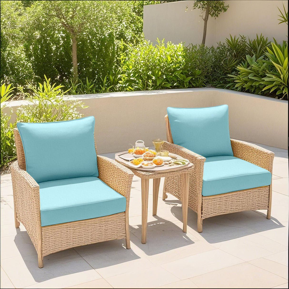 Outdoor Deep Seat Cushion Set, 25 x 25 x 5 inch ,Set of 2 - Eagle Peak Custom Canopy Tent