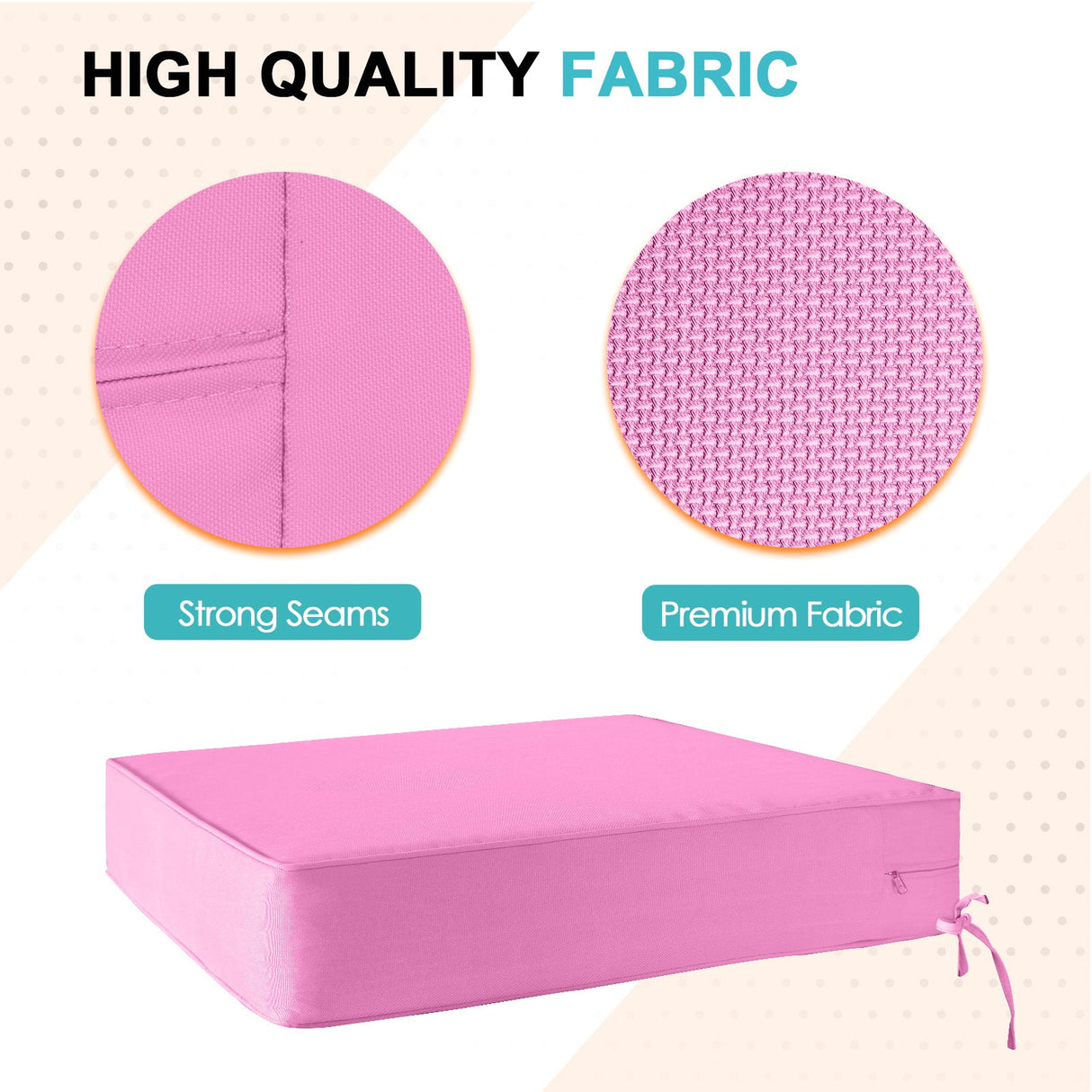 Outdoor Deep Seat Cushion Set, 25 x 25 x 5 inch, Set of 4 - Eagle Peak Custom Canopy Tent