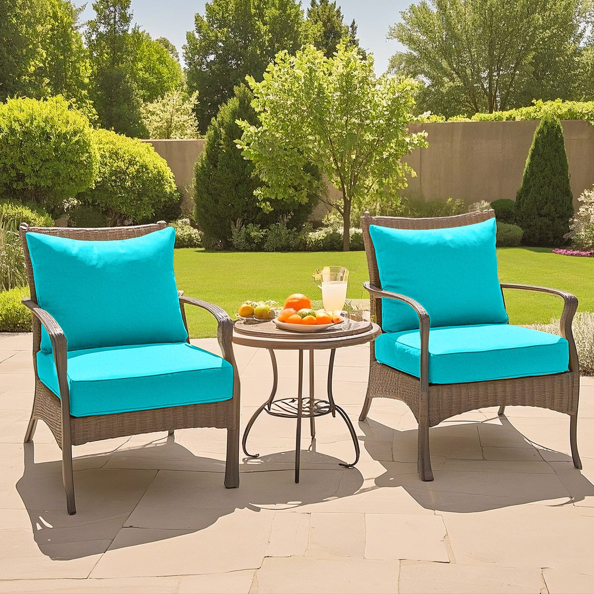 Outdoor Deep Seat Cushion Set, 25 x 25 x 5 inch, Set of 4 - Eagle Peak Custom Canopy Tent