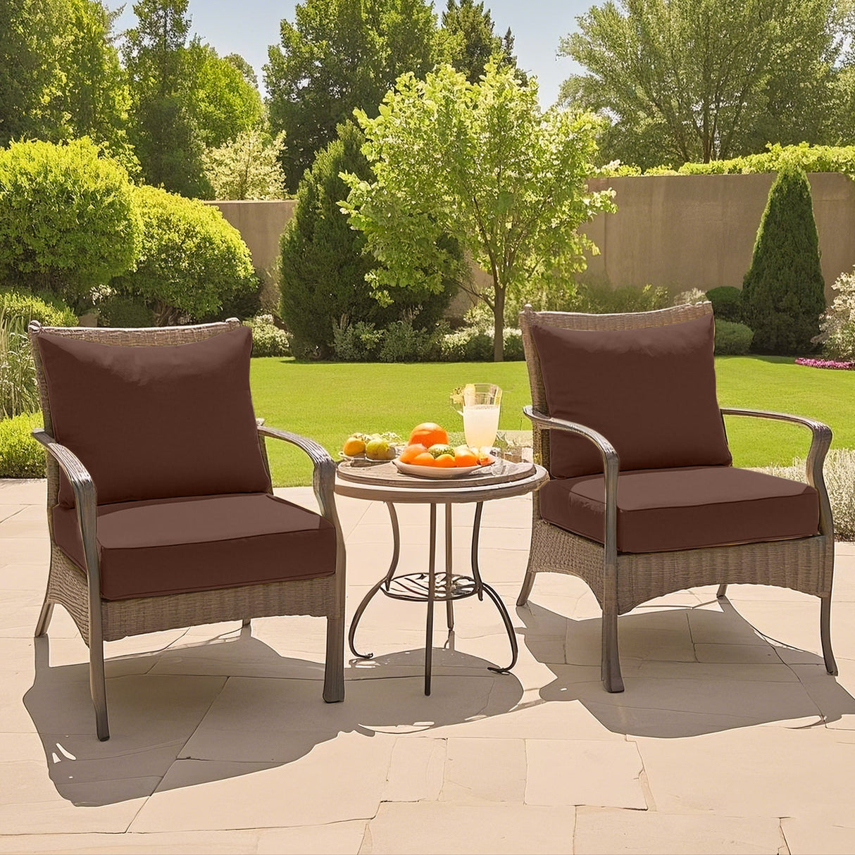 Outdoor Deep Seat Cushion Set, 25 x 25 x 5 inch, Set of 4 - Eagle Peak Custom Canopy Tent