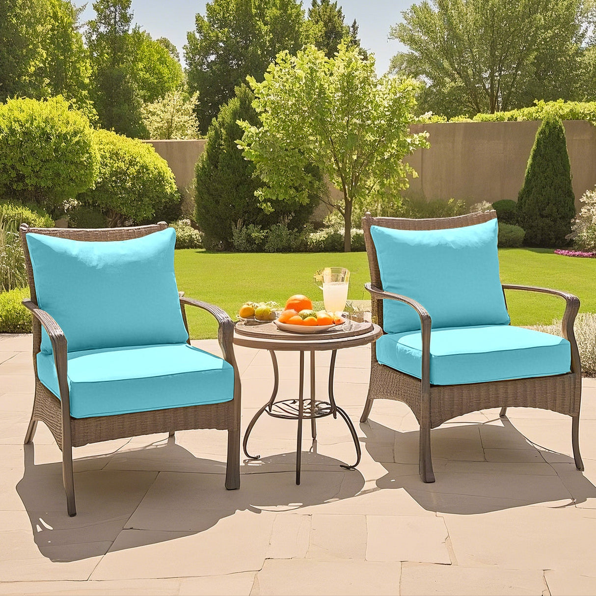 Outdoor Deep Seat Cushion Set, 25 x 25 x 5 inch, Set of 4 - Eagle Peak Custom Canopy Tent