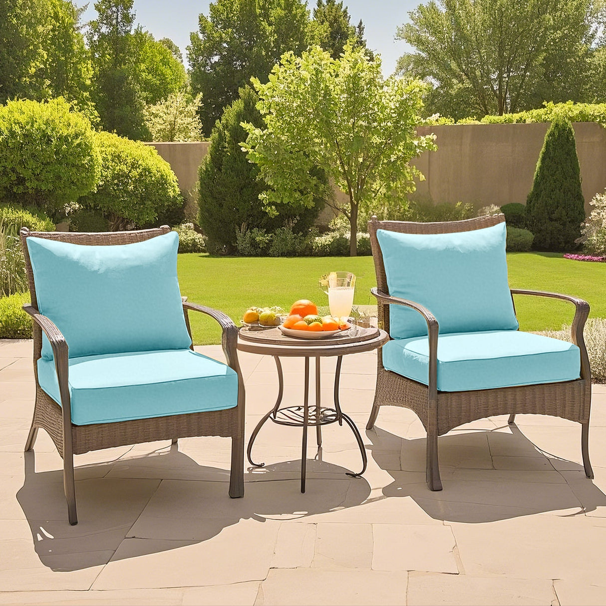 Outdoor Deep Seat Cushion Set, 25 x 25 x 5 inch, Set of 4 - Eagle Peak Custom Canopy Tent