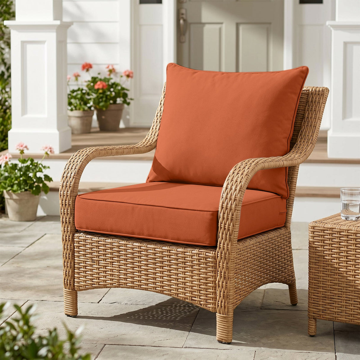 Outdoor Deep Seat Patio Seat Cushion Set, 25x25x5 inch, 2 - Piece Back Chair Cushion - Eagle Peak