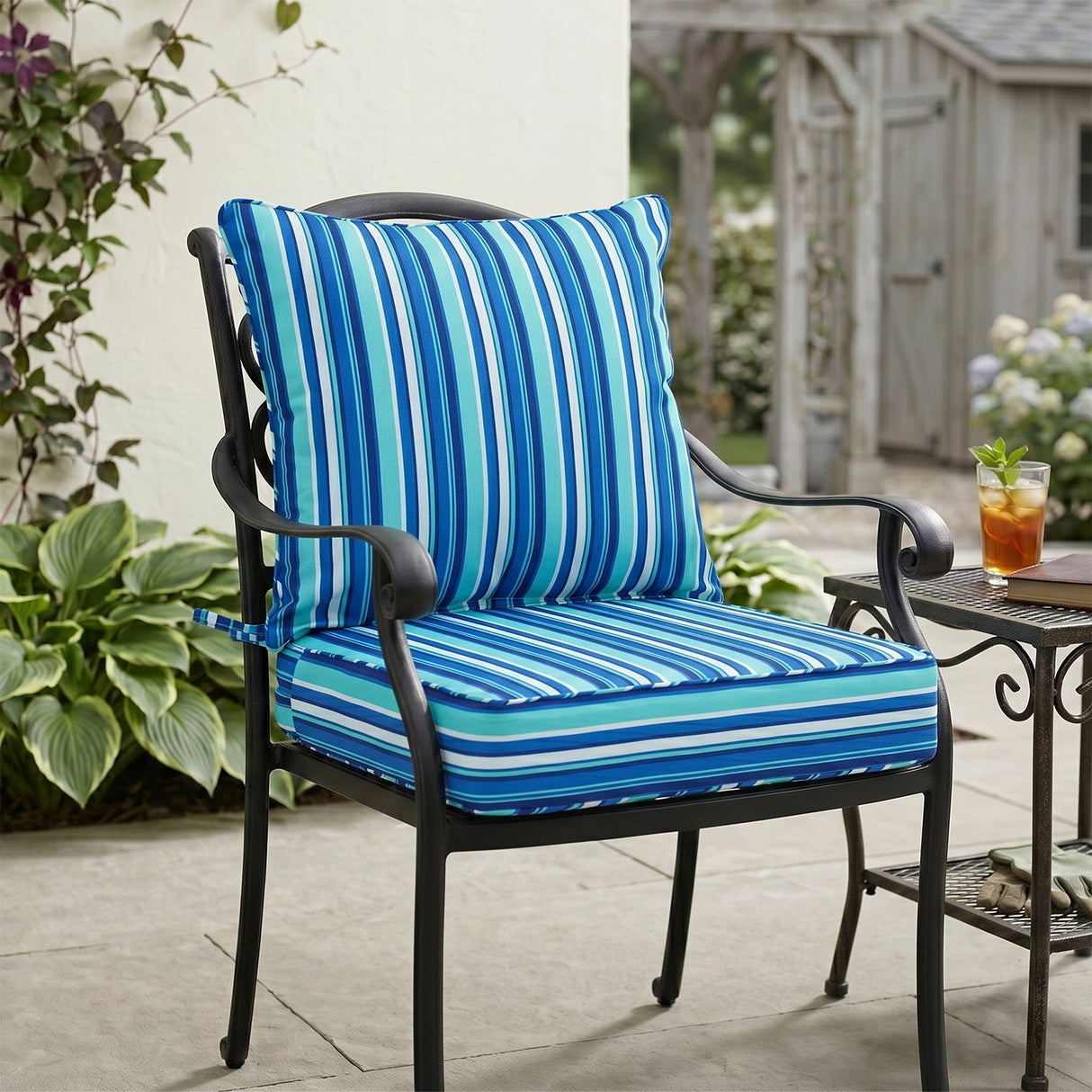 Outdoor Deep Seat Patio Seat Cushion Set, 25x25x5 inch, 2 - Piece Back Chair Cushion - Eagle Peak