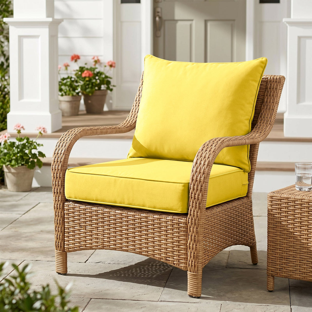 Outdoor Deep Seat Patio Seat Cushion Set, 25x25x5 inch, 2 - Piece Back Chair Cushion - Eagle Peak