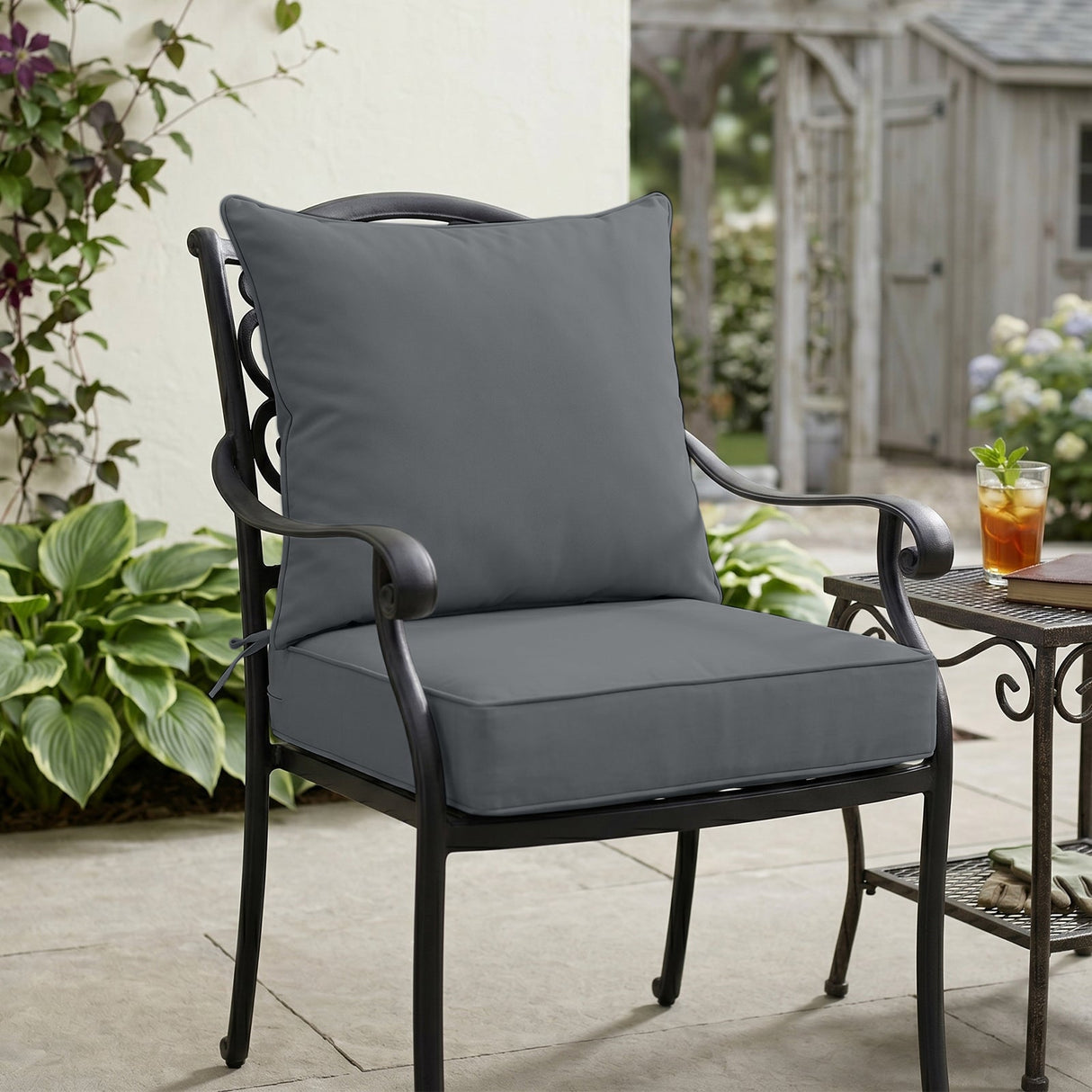 Outdoor Deep Seat Patio Seat Cushion Set, 25x25x5 inch, 2 - Piece Back Chair Cushion - Eagle Peak