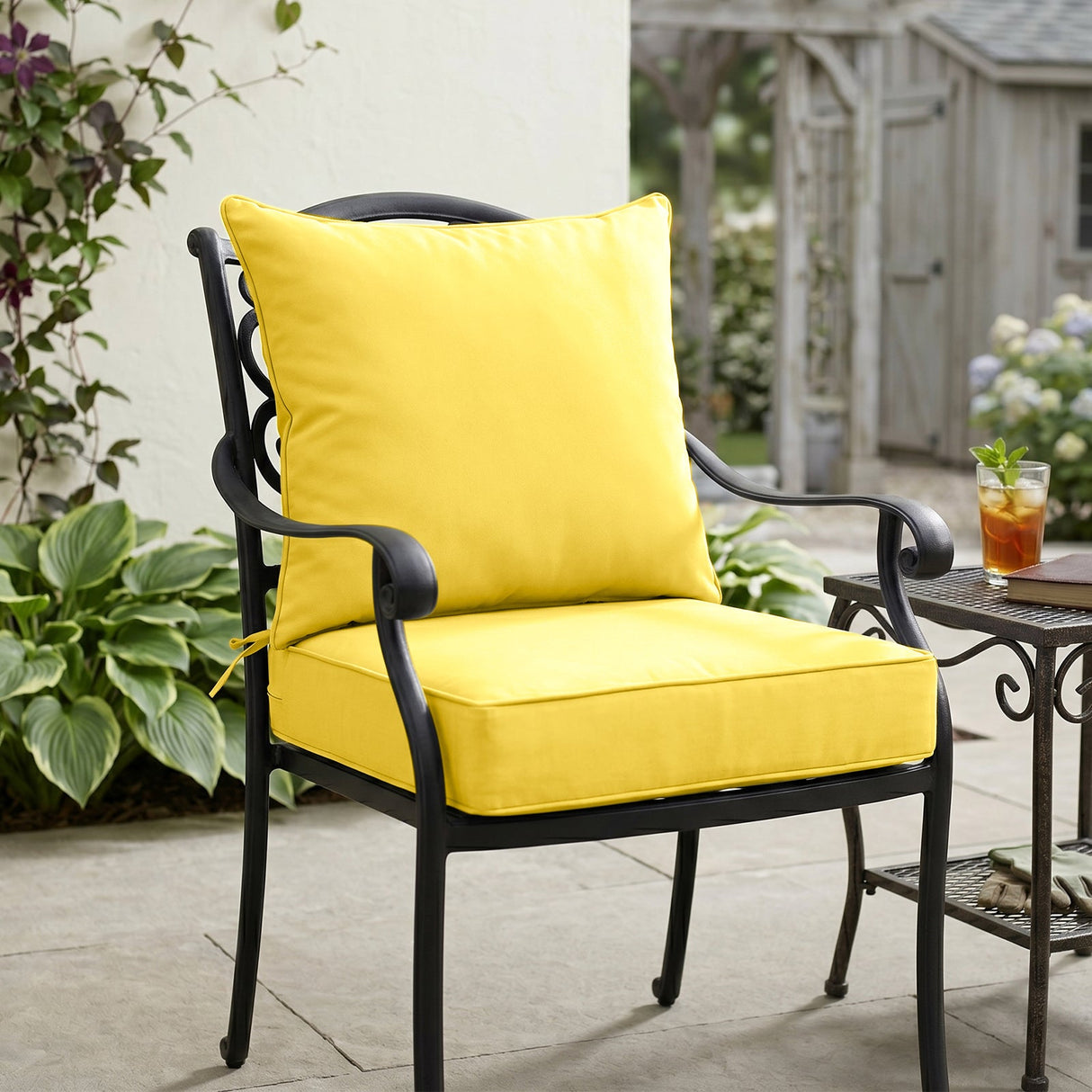Outdoor Deep Seat Patio Seat Cushion Set, 25x25x5 inch, 2 - Piece Back Chair Cushion - Eagle Peak
