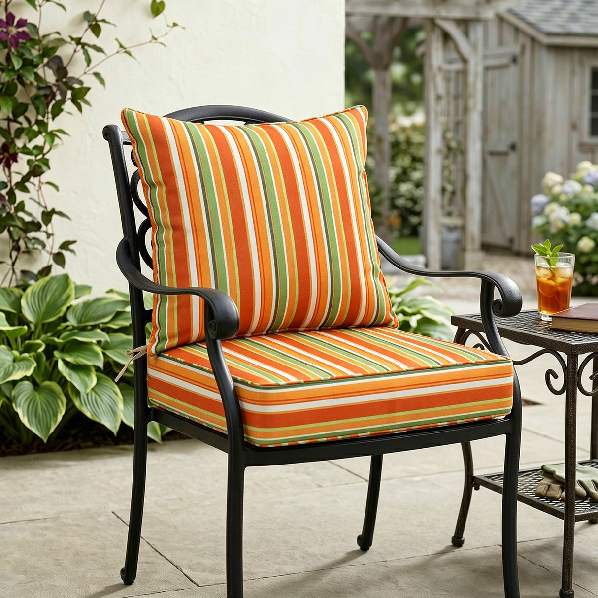 Outdoor Deep Seat Patio Seat Cushion Set, 25x25x5 inch, 2 - Piece Back Chair Cushion - Eagle Peak