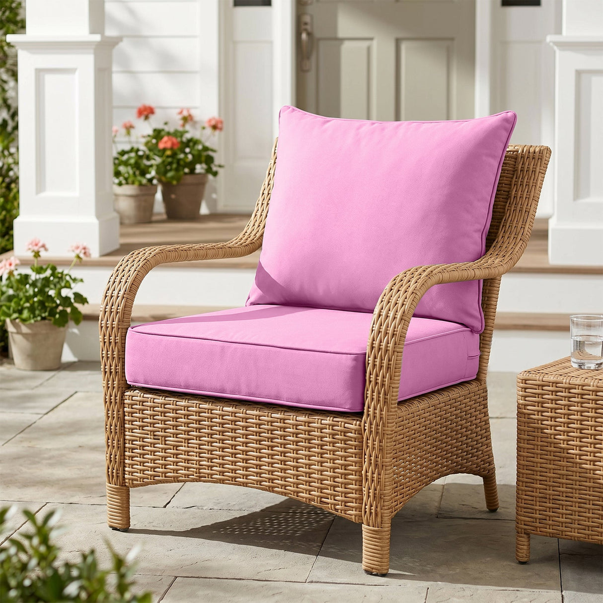 Outdoor Deep Seat Patio Seat Cushion Set, 25x25x5 inch, 2 - Piece Back Chair Cushion - Eagle Peak