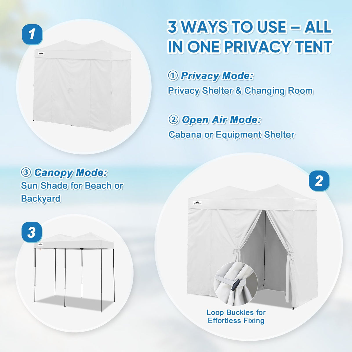 Outdoor Pop Up Changing Room 8x4 ft - Eagle Peak Custom Canopy Tent