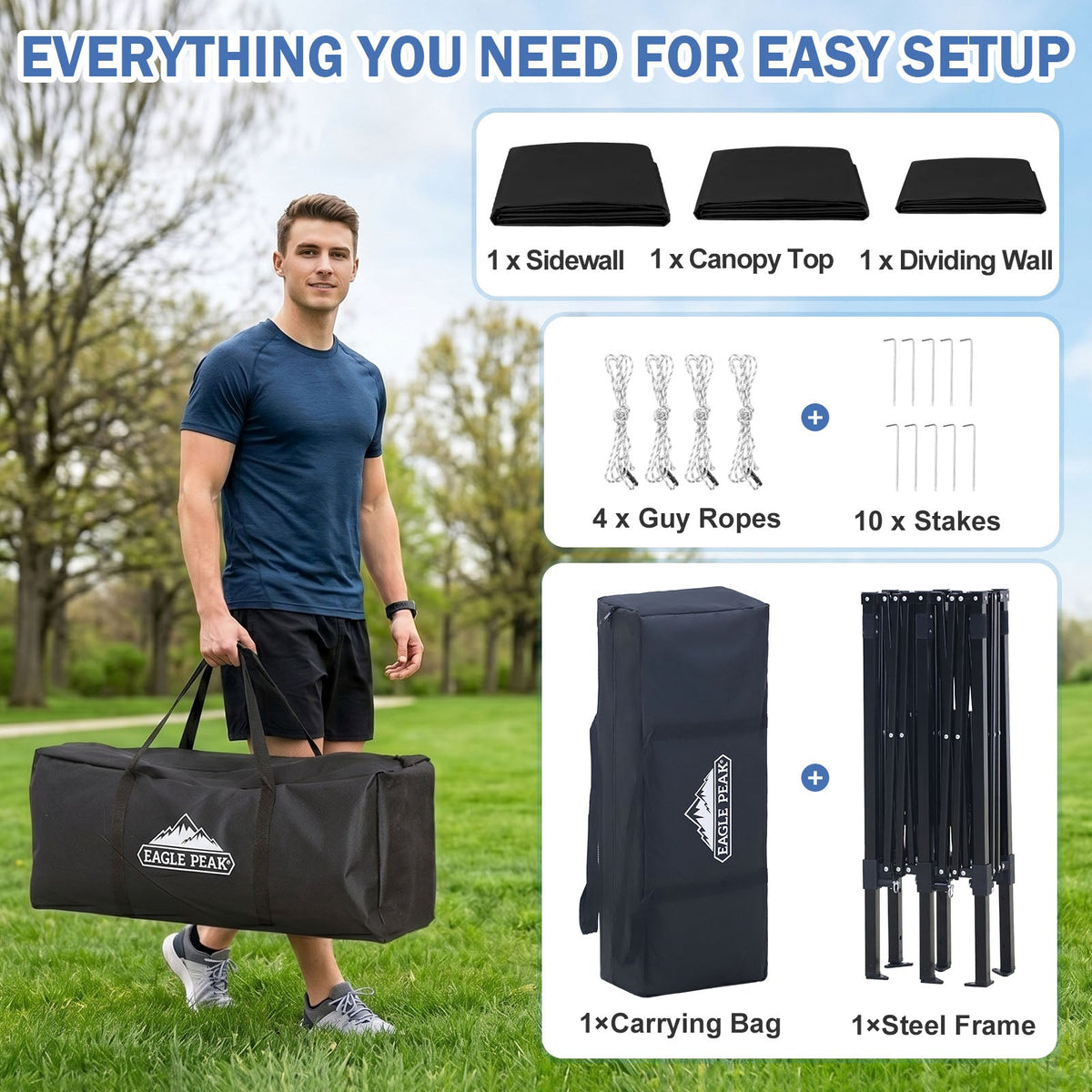 Outdoor Pop Up Changing Room 8x4 ft - Eagle Peak®