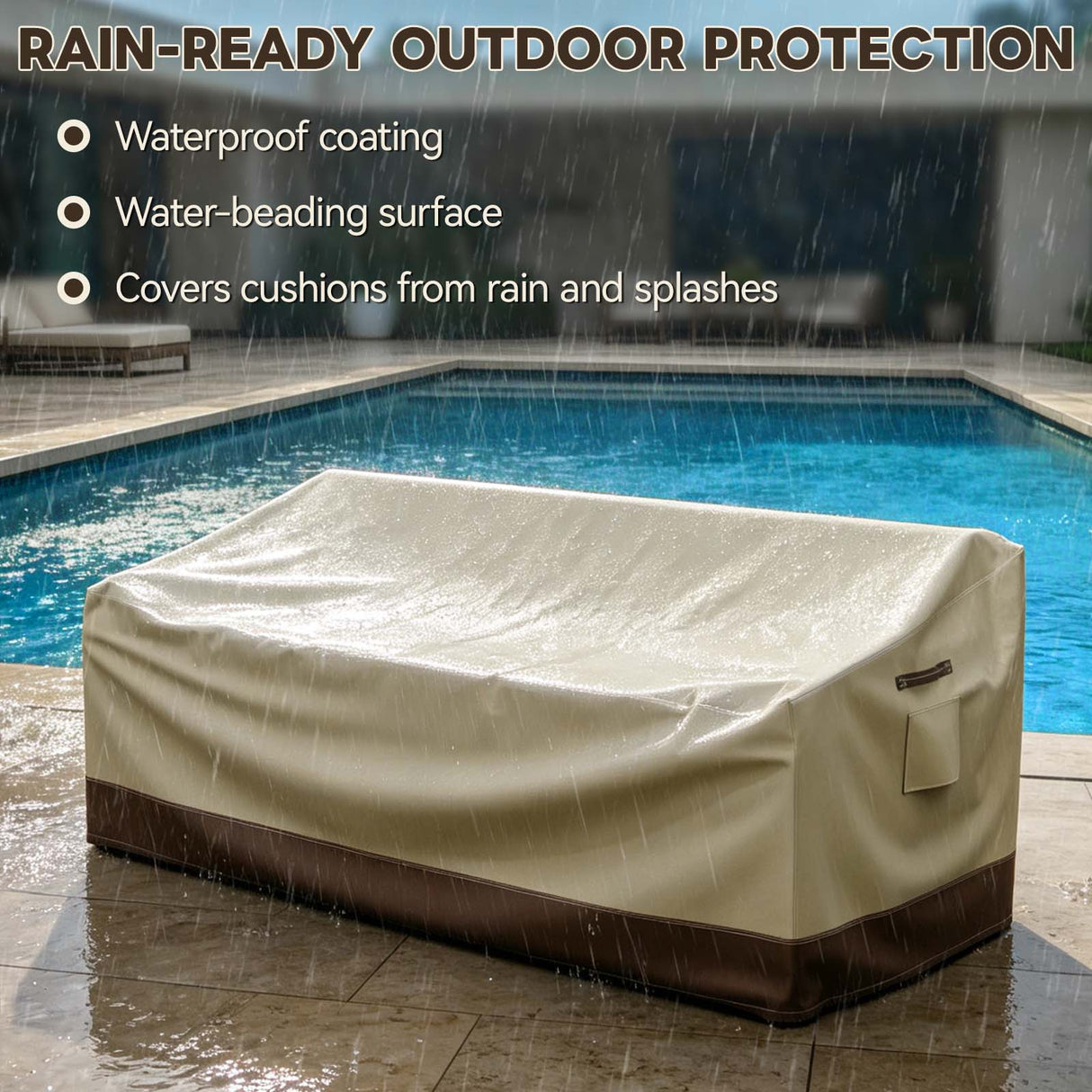 Patio Furniture Cover, 3 Seat Couch 76''W×30.5''D×31.5''H - Eagle Peak®