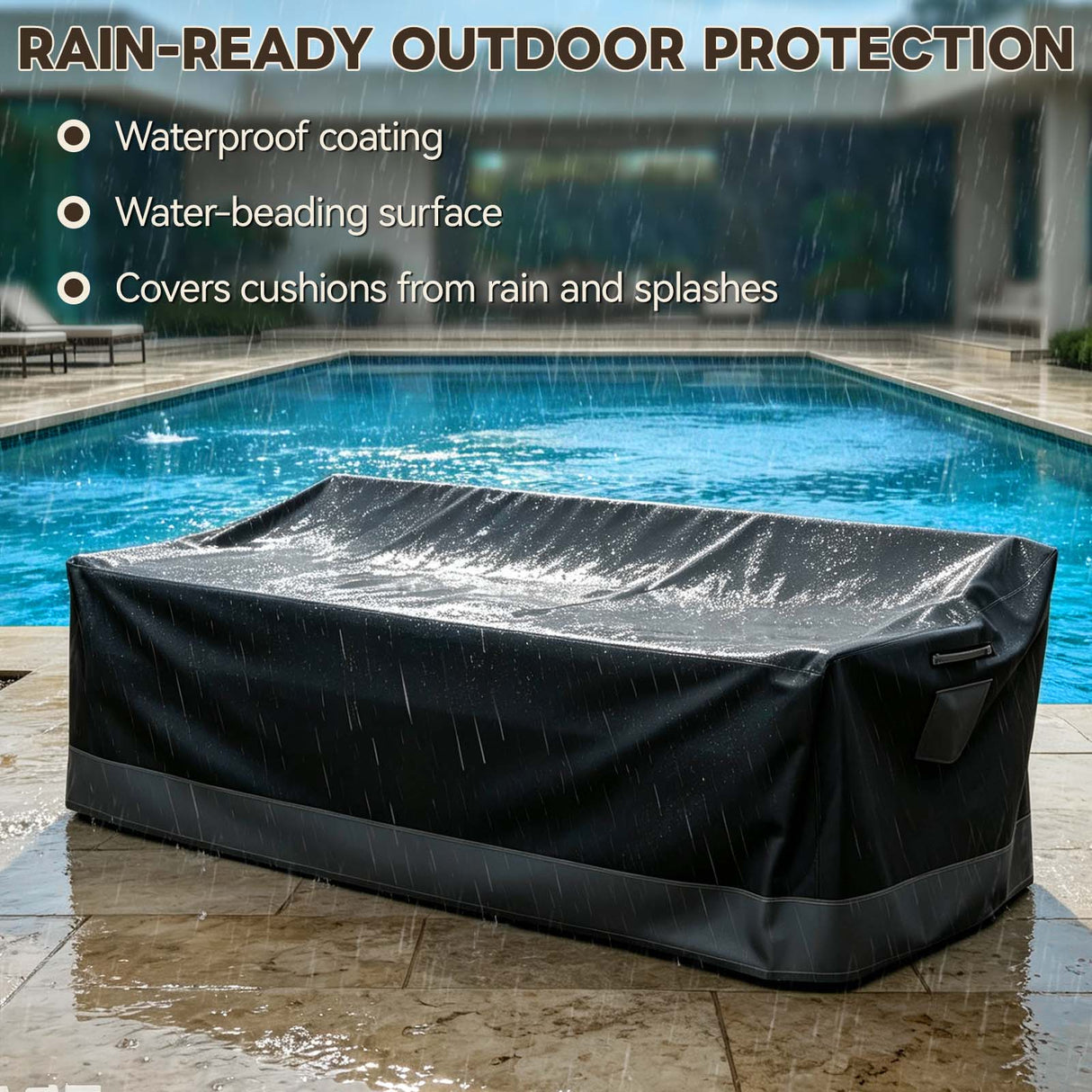 Patio Furniture Cover, Large 3 Seat Couch 78''W×31.5''D×28''H - Eagle Peak®