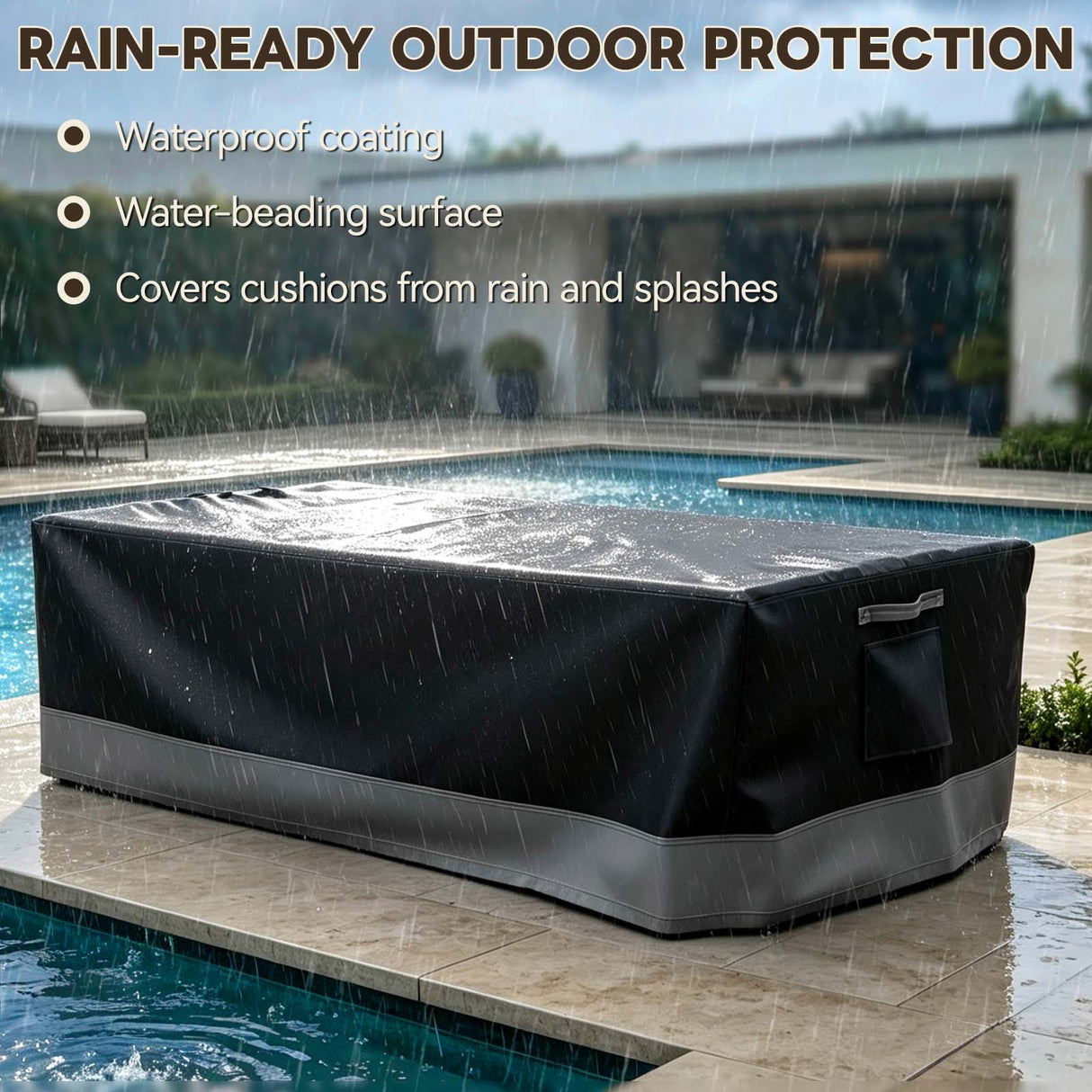 Patio Furniture Cover, Large Coffee Table 48''W×24.5''D×15.5''H - Eagle Peak®