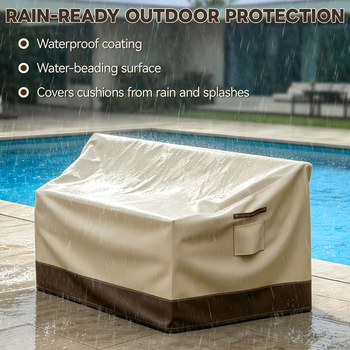 Patio Furniture Cover, Large Loveseat 66''W×29.5''D×29.5''H - Eagle Peak®