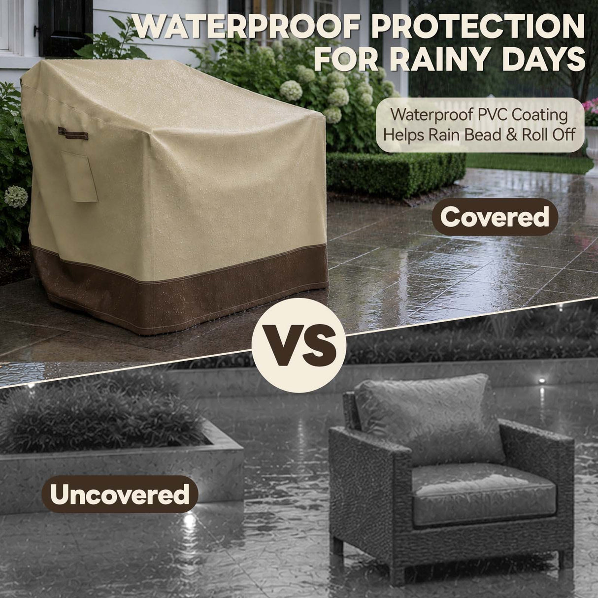 Patio Furniture Cover, Single Chair 31.5''W×32''D×28.5''H - Eagle Peak®