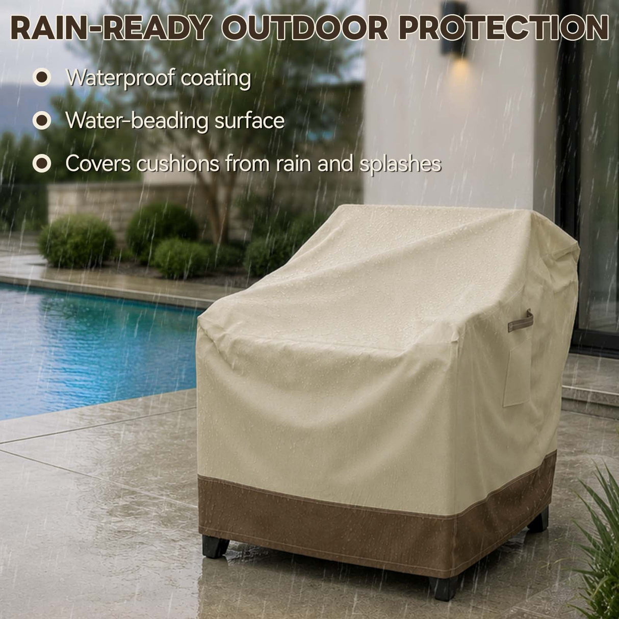 Patio Furniture Cover, Single Chair 31.5''W×32''D×28.5''H - Eagle Peak®