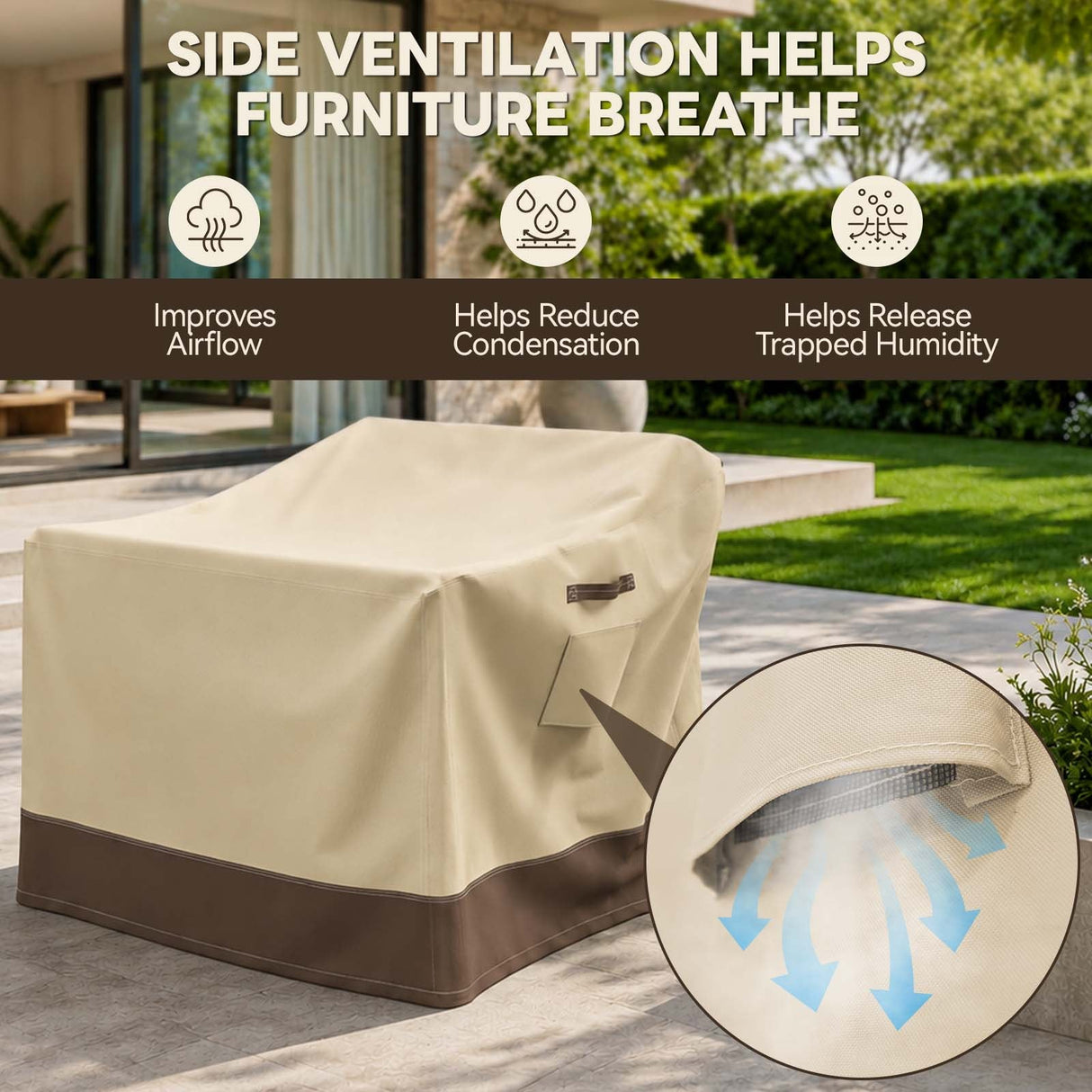 Patio Furniture Cover, Single Chair 31.5''W×32''D×28.5''H - Eagle Peak®