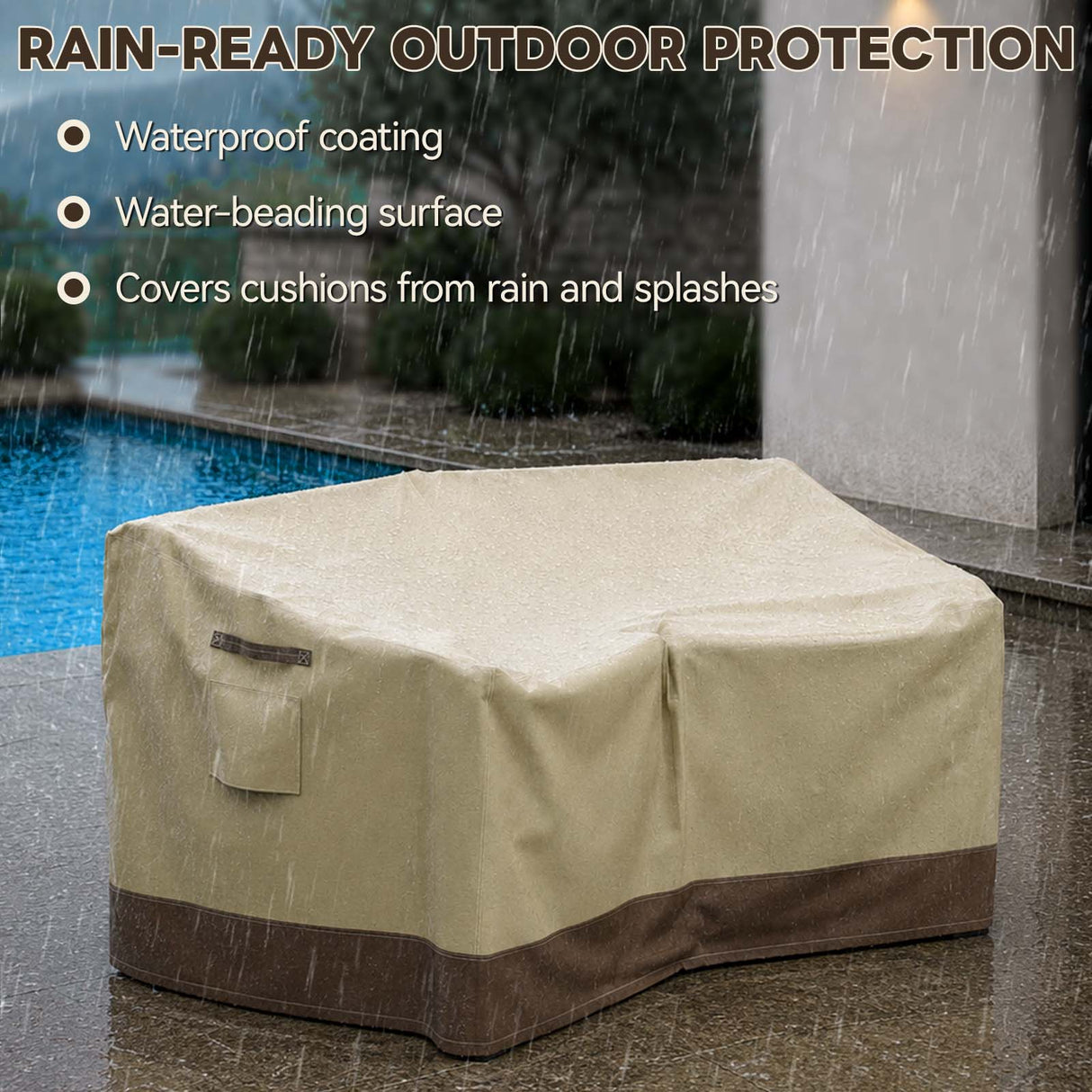 Patio Furniture Cover, Small Loveseat 35.5''W×29.5''D×29.5''H - Eagle Peak®