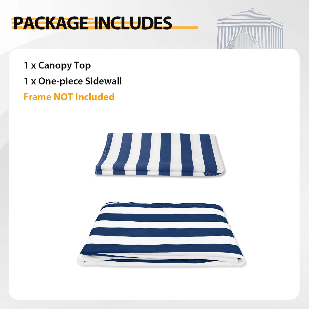 Replacement Canopy Top and Four Walls for 5x5 Changing Room - Frame NOT Included - Eagle Peak Custom Canopy Tent