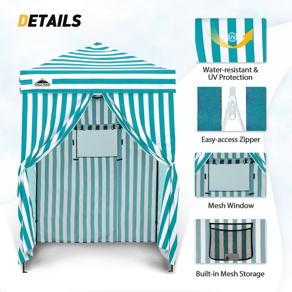 Replacement Canopy Top and Four Walls for 5x5 Changing Room - Frame NOT Included - Eagle Peak Custom Canopy Tent
