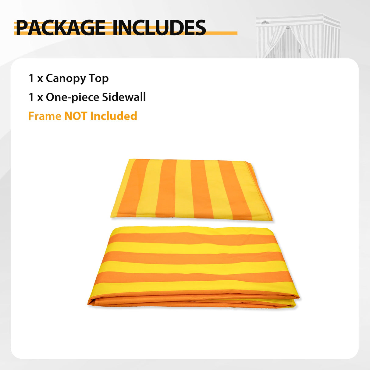 Replacement Canopy Top and Four Walls for 5x5 Pop Up Flat Top Changing Room - Eagle Peak Custom Canopy Tent