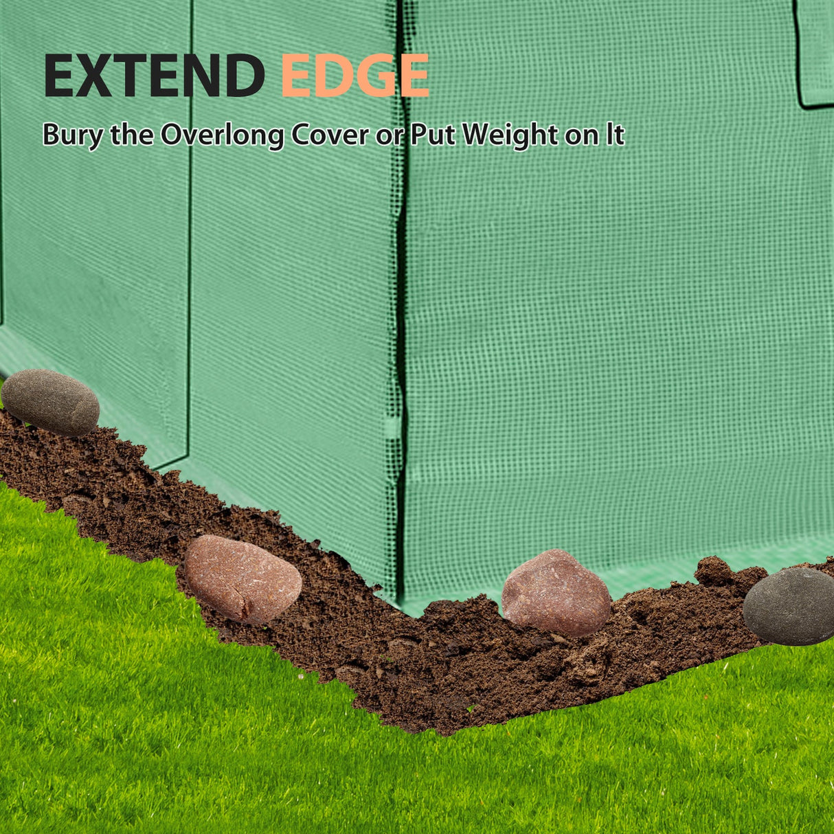 Replacement Cover for 10x5 Portable Lean - to Greenhouse (Frame Not Included) - Eagle Peak