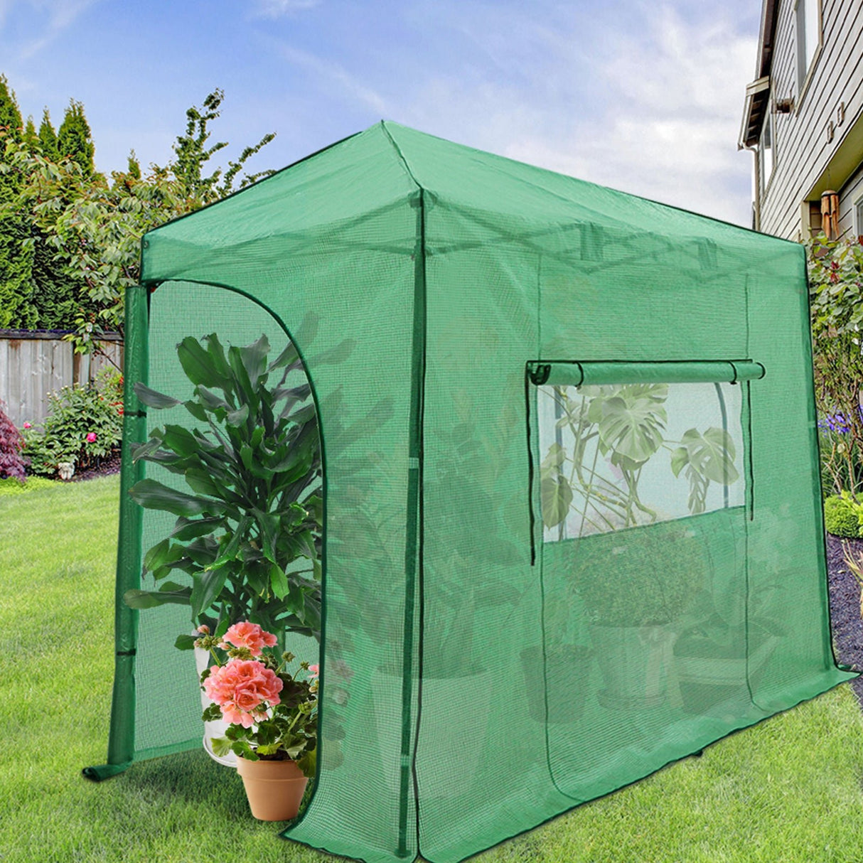Replacement Cover for 10x5 Portable Lean - to Greenhouse (Frame Not Included) - Eagle Peak