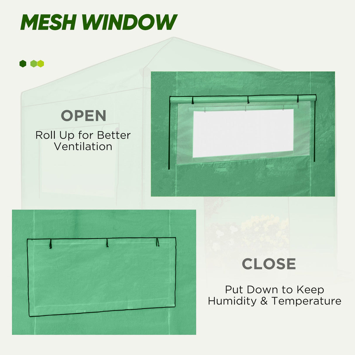 Replacement Cover for 8x8 Portable Walk - in Pop up Greenhouse(Frame Not Included) - Eagle Peak
