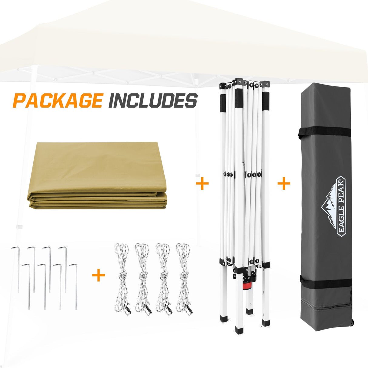 Slant Leg Pop up Canopy Tent, 10x10 Base 8x8 Top - Eagle Peak Custom Canopy Tent