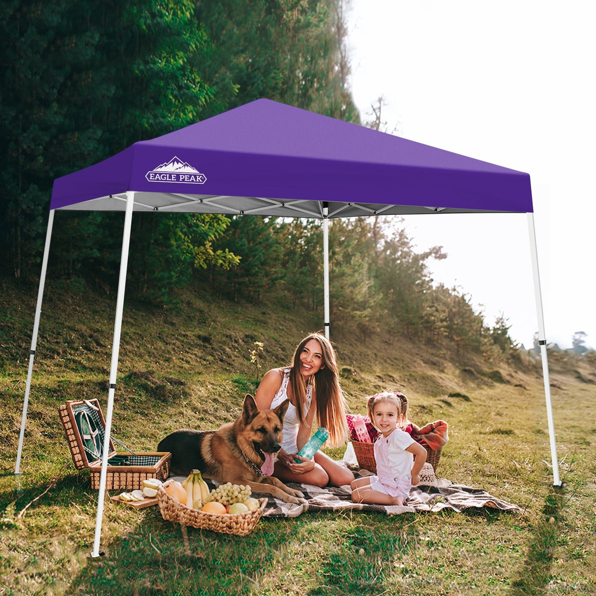 Slant Leg Pop up Canopy Tent, 10x10 Base 8x8 Top - Eagle Peak Custom Canopy Tent