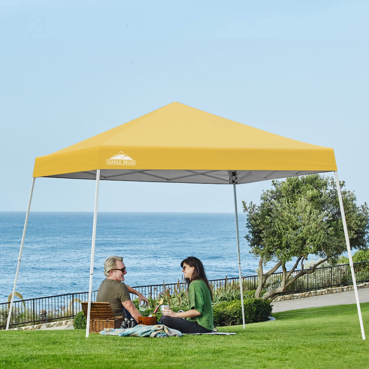 Slant Leg Pop up Canopy Tent, 10x10 Base 8x8 Top - Eagle Peak Custom Canopy Tent