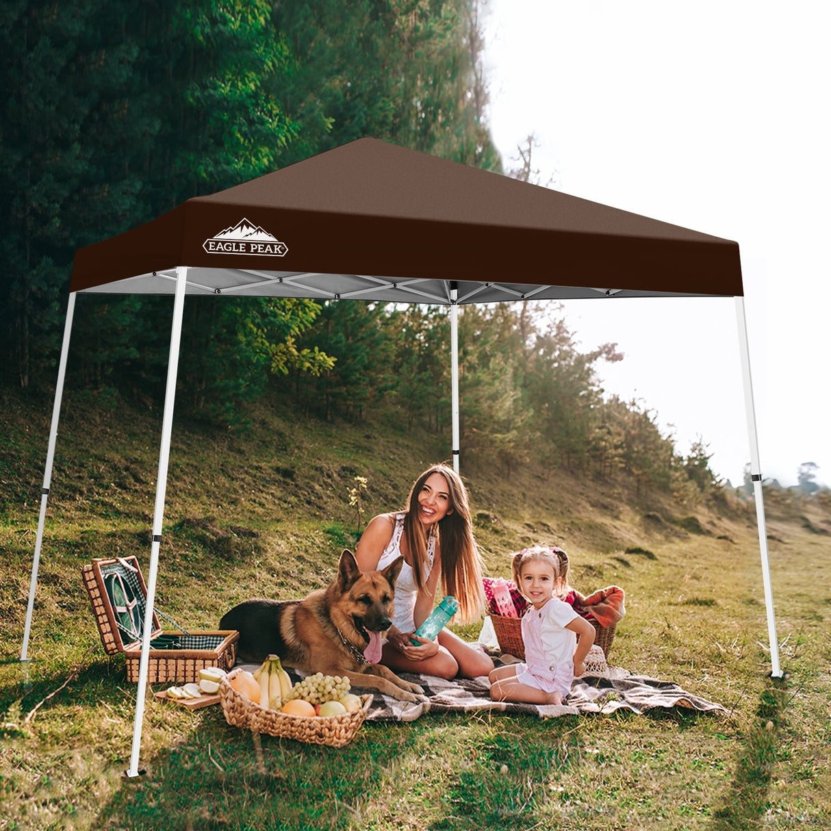 Slant Leg Pop up Canopy Tent, 10x10 Base 8x8 Top - Eagle Peak Custom Canopy Tent