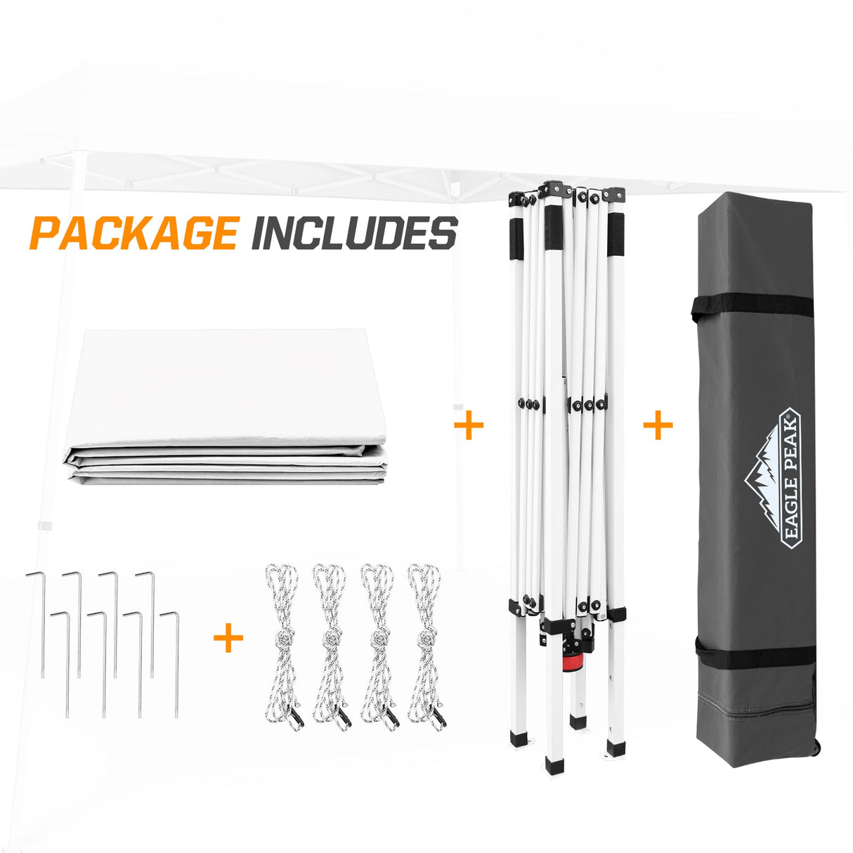 Slant Leg Pop up Canopy Tent, 10x10 Base 8x8 Top - Eagle Peak Custom Canopy Tent