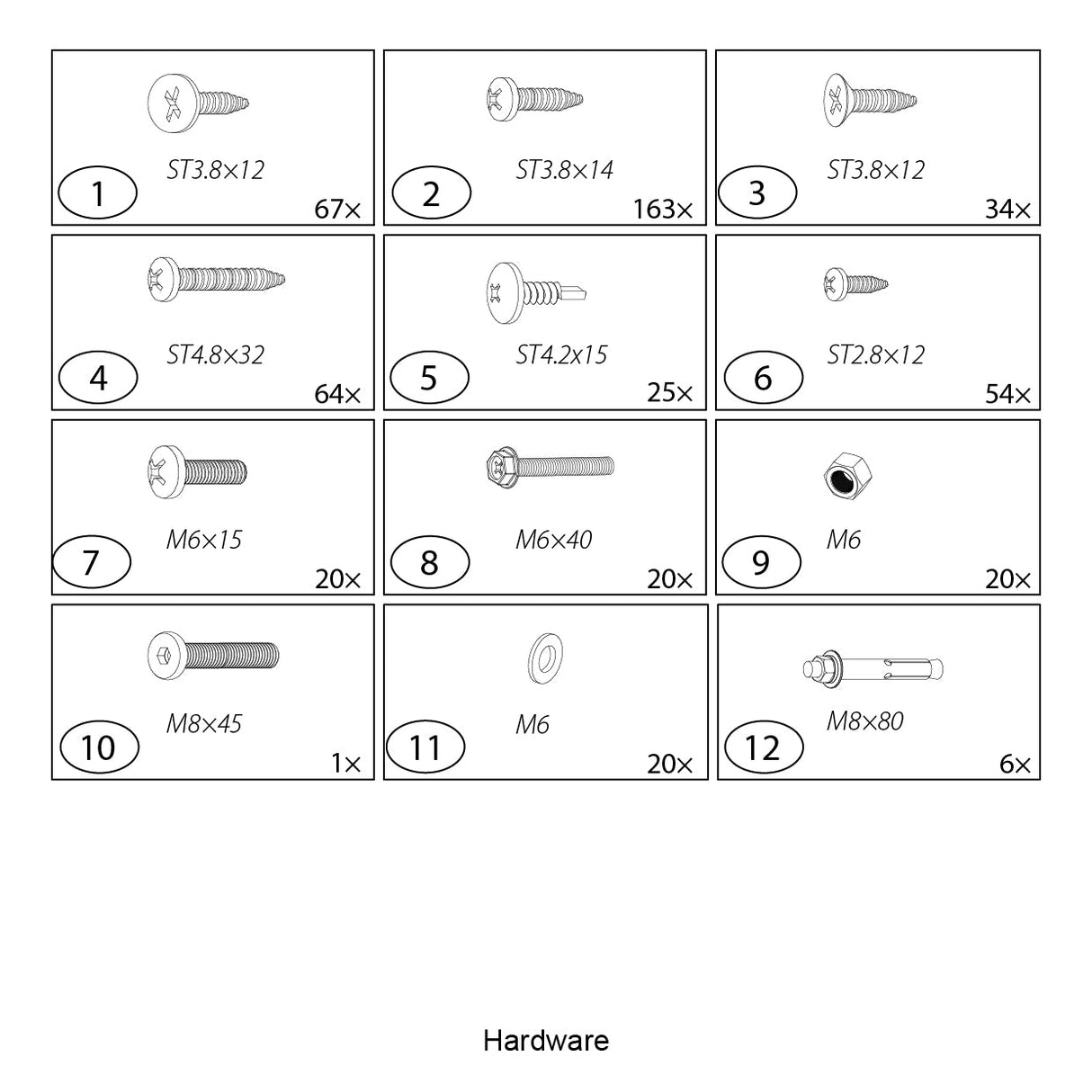 SSP48 - Hardware Kit - Eagle Peak Custom Canopy Tent