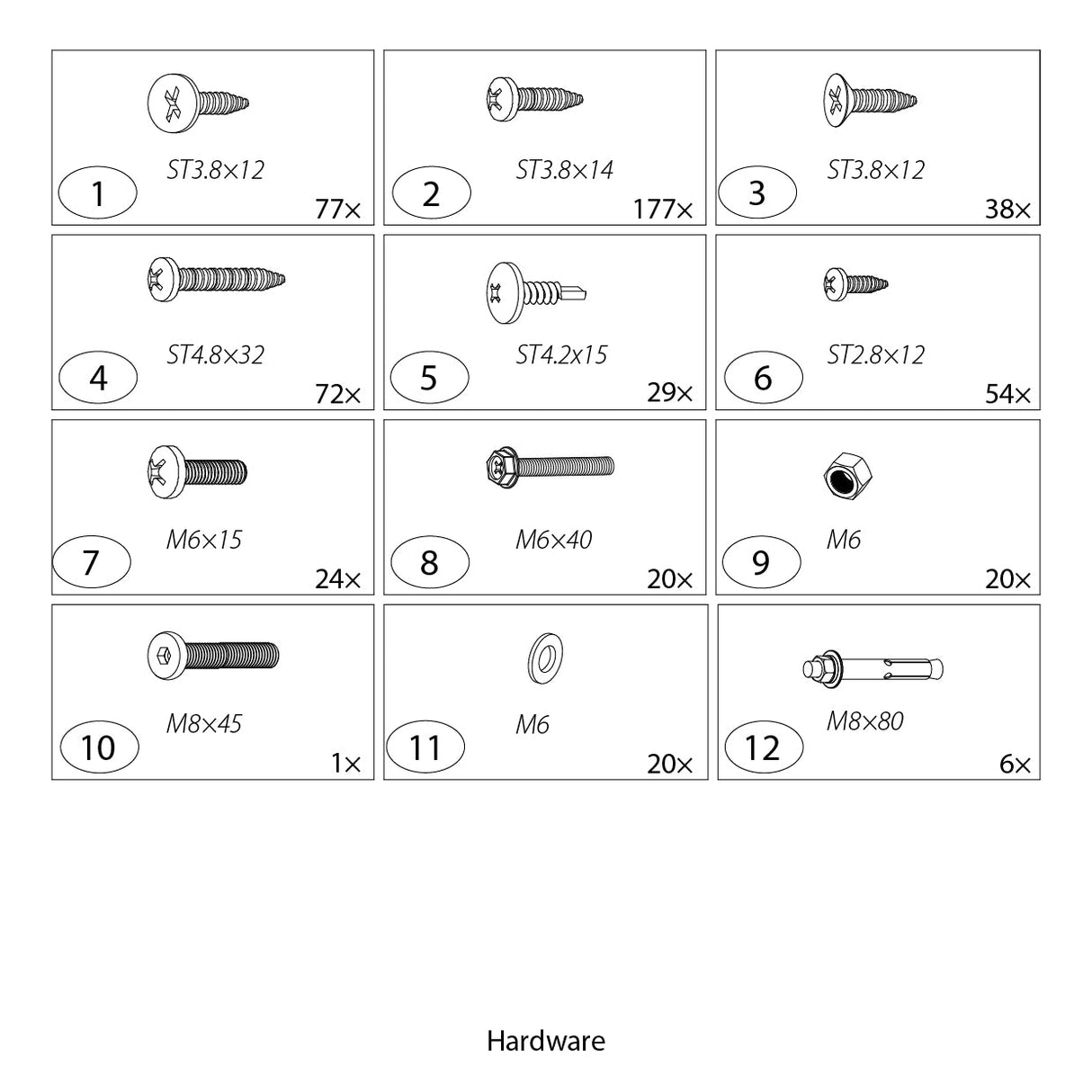 SSP64 - Hardware Kit - Eagle Peak Custom Canopy Tent