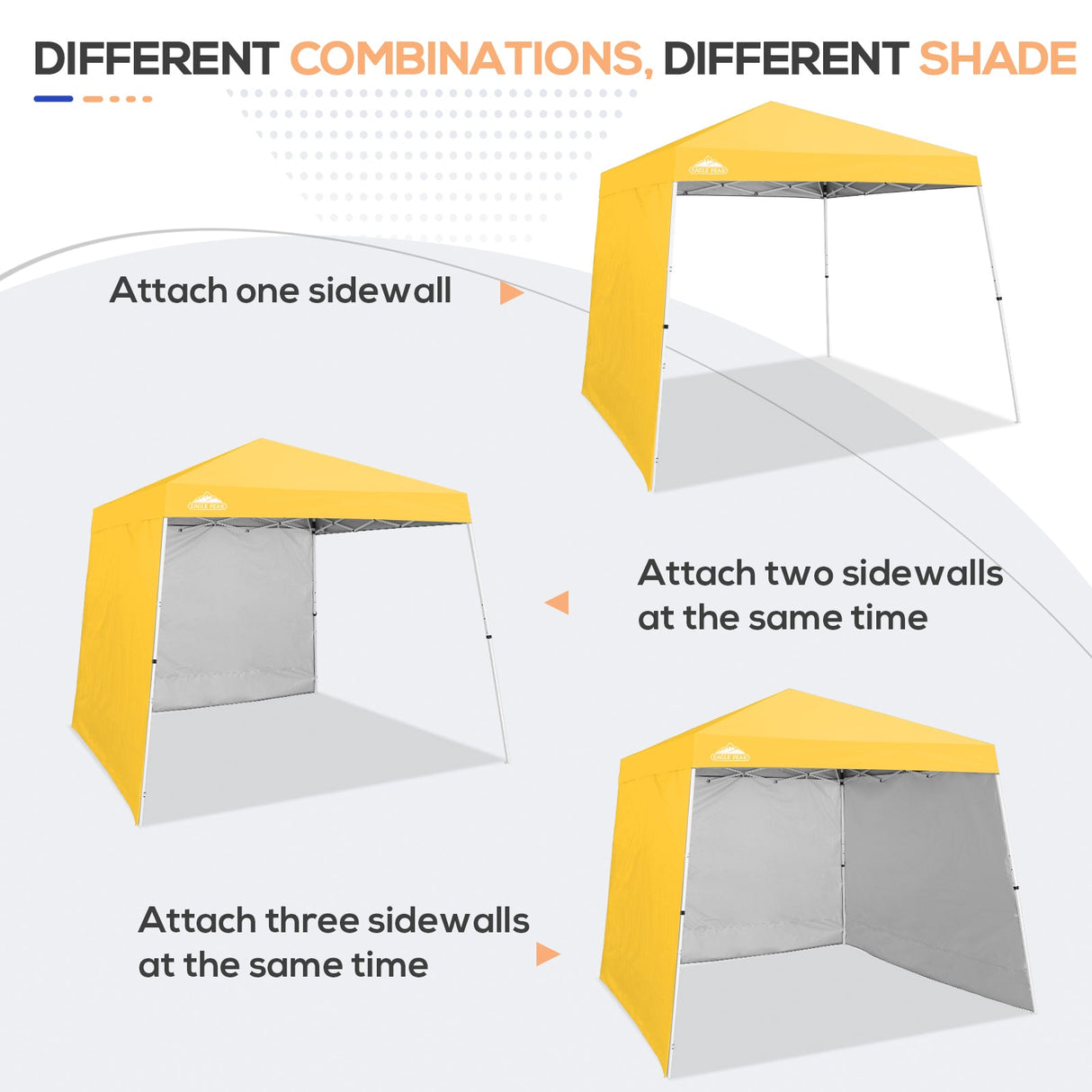 Sunwall / Sidewall for 10x10 Slant Leg Canopy Only, 1 Sidewall - Eagle Peak Custom Canopy Tent